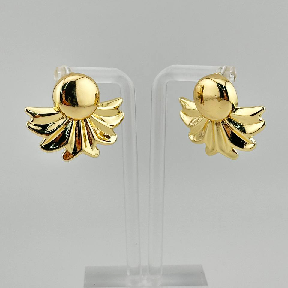 Готовые серьги размер 27*32мм цвет золото