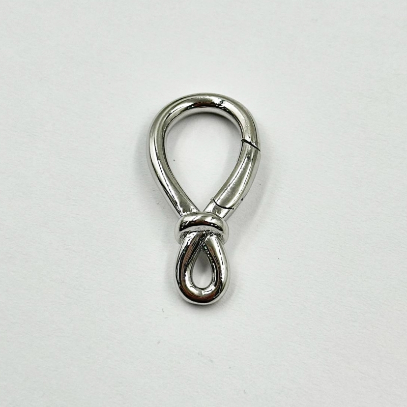 Карабин размер 28,9*18,5мм цвет серебро