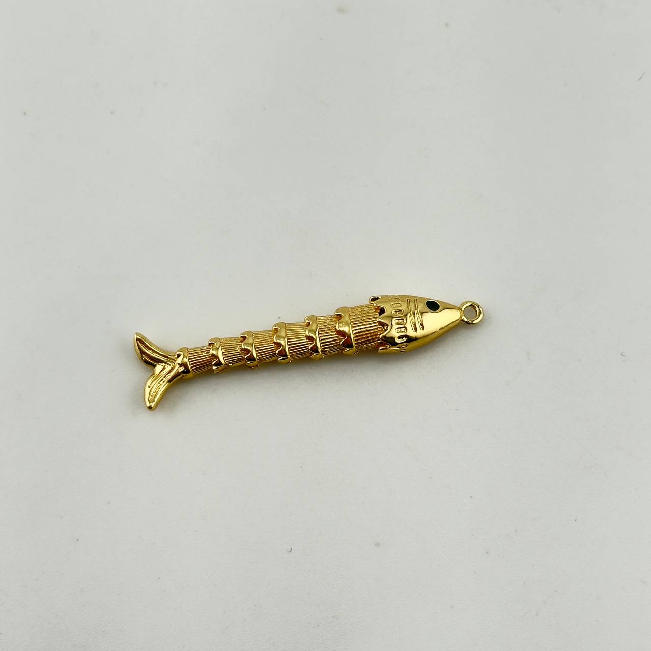 Подвеска рыба размер 7,5*45мм цвет золото