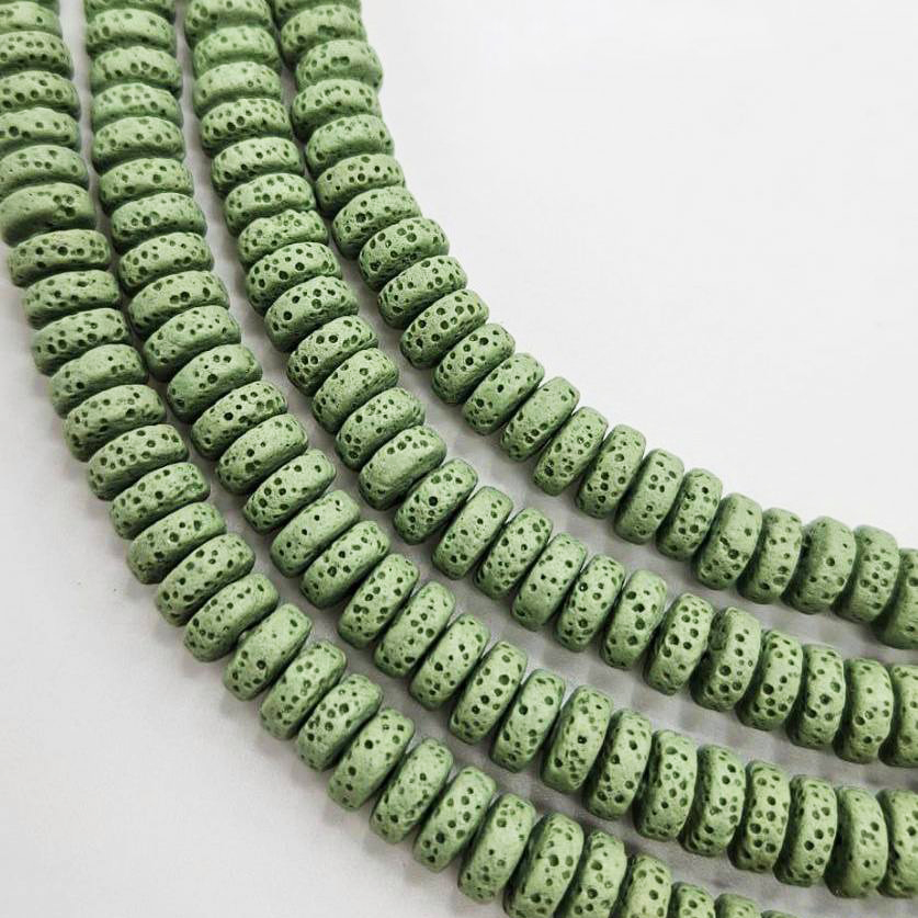 Бусины Вулканическая лава размер 4*9мм натуральный камень