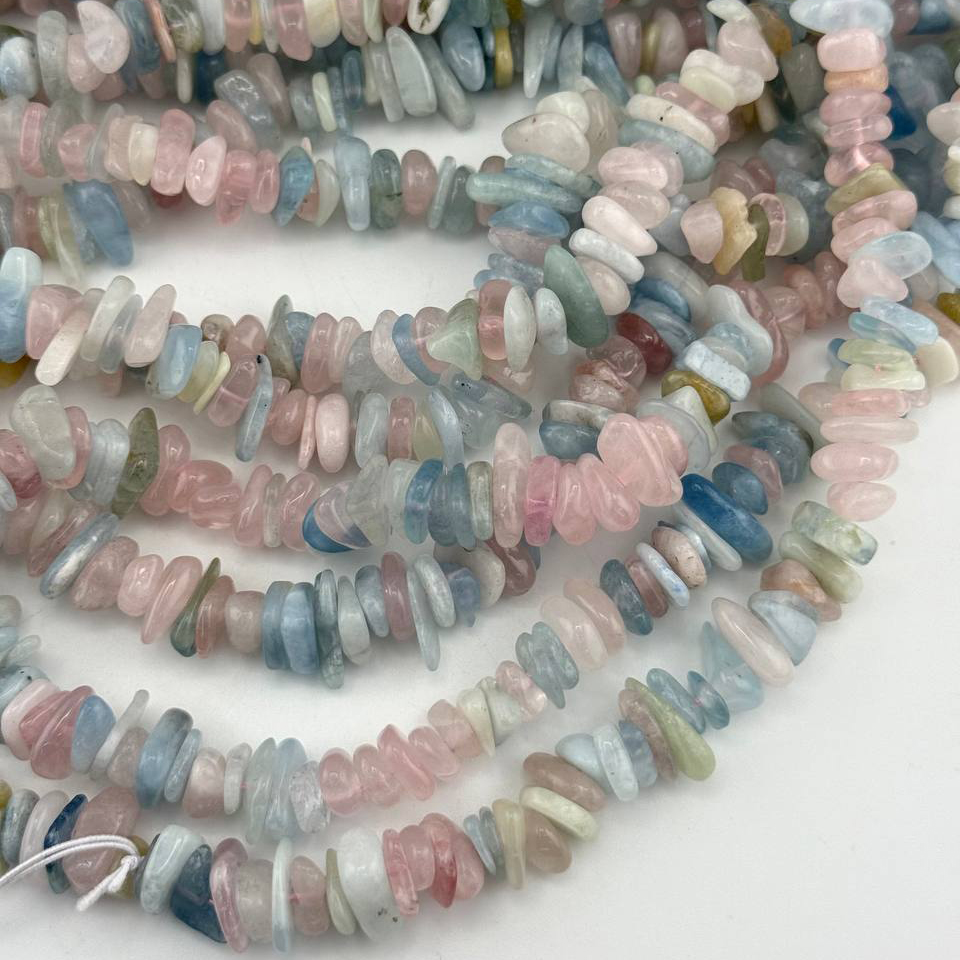 Бусины Берилл средний размер 12*4мм натуральный камень